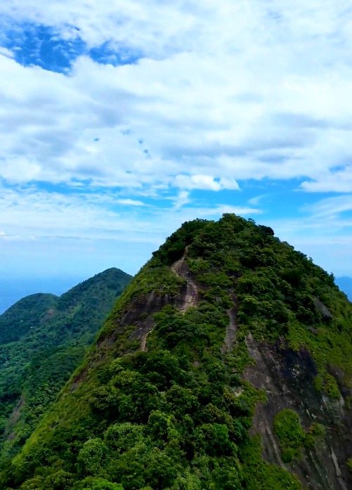 Vista do topo do Pico da Tijuca com Rio de Janeiro ao fundo
